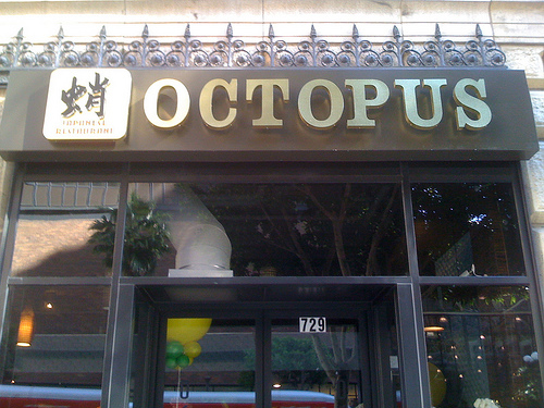 Front view of Octopus Japanese Restaurant on 7th Street