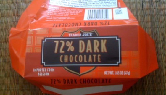 Trader Joe's 72% Dark Chocolate from Belgium