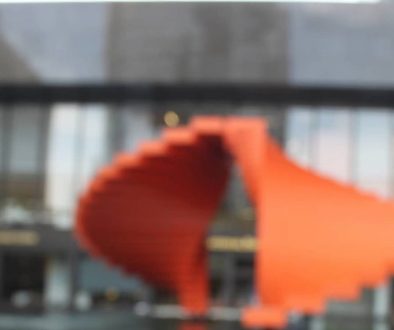 Orange sculpture in LA