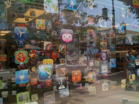 iPhone 3GS apps at Apple Store - Grove LA