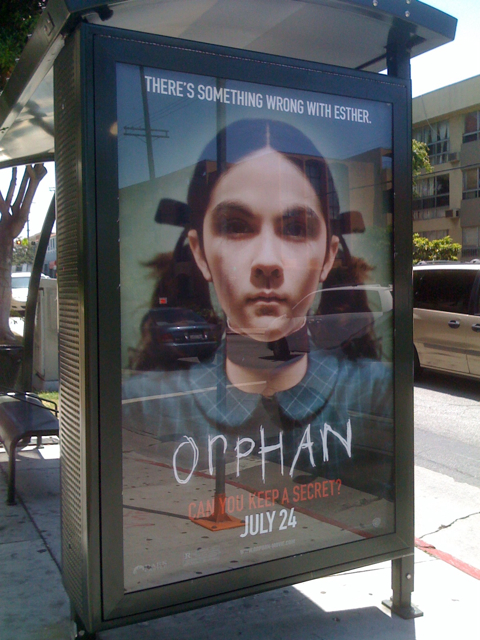 Orphan on Bus Shelter - 2009