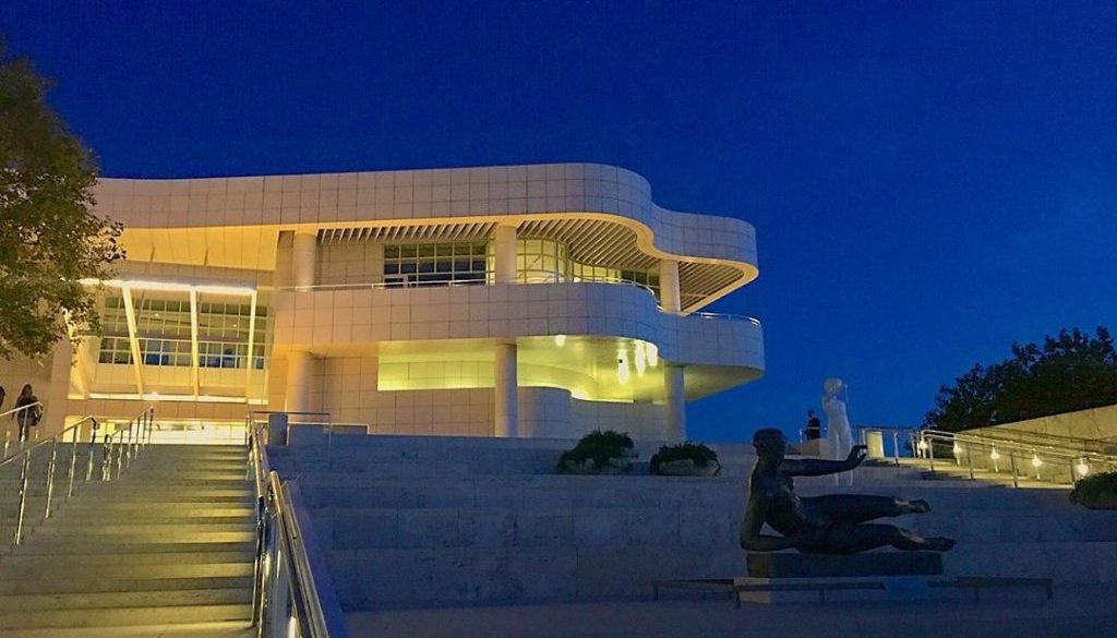 Getty Center lit at night