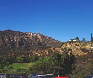 Hollywood sign in the distance