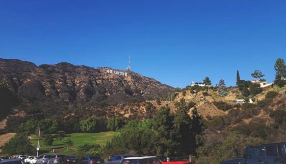 Hollywood sign in the distance