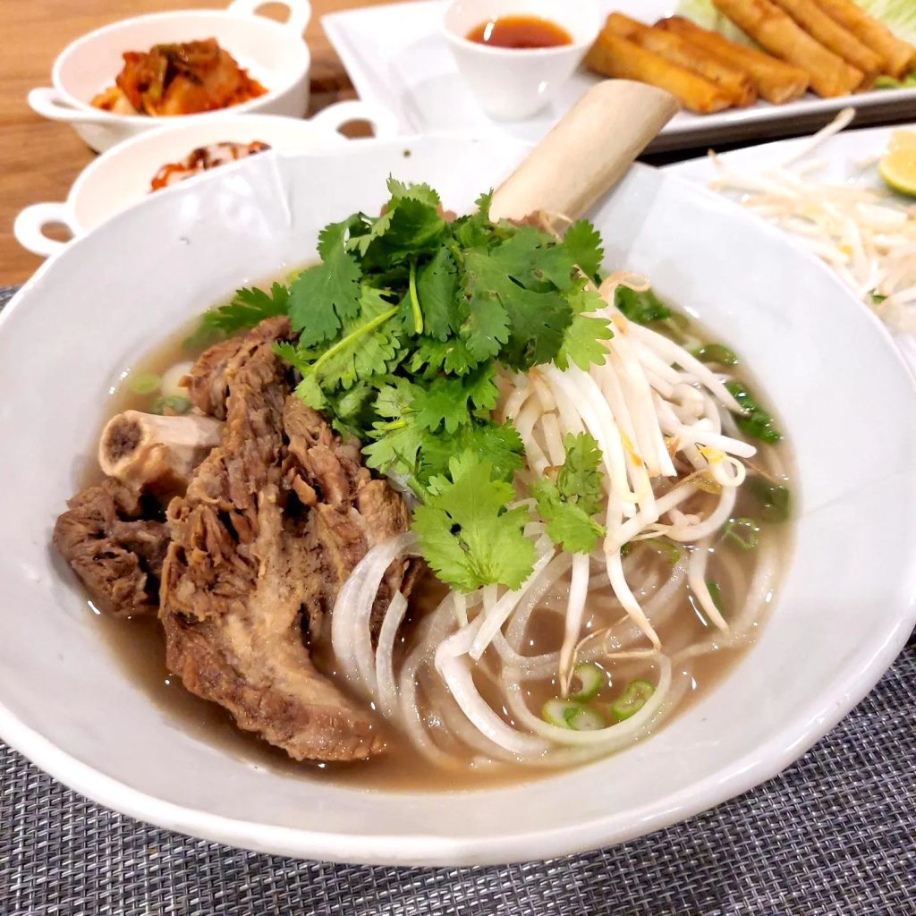 Vietnamese noodle soup with ribs